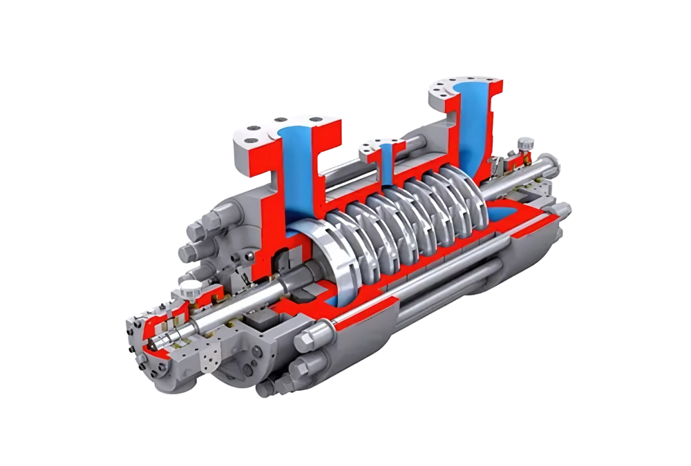 IDP WXM Between Bearings Pump for horizontal multistage single case applications.