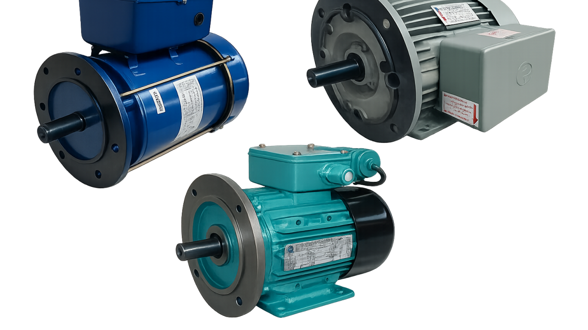 Flange mounted motor for industrial applications