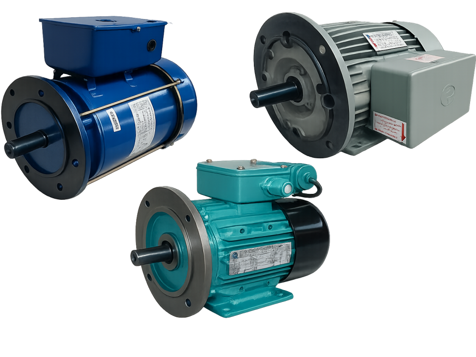 Flange mounted motor for industrial applications